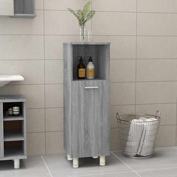 Vannitoakapp, hall Sonoma tamm, 30 × 30 × 95 cm, tehispuit