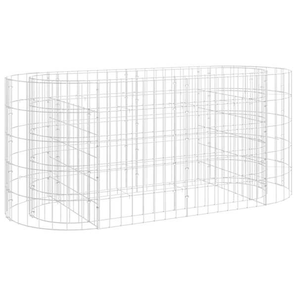 Gabioonkorv 120 × 50 × 50 cm, tsingitud raud – hõbedane