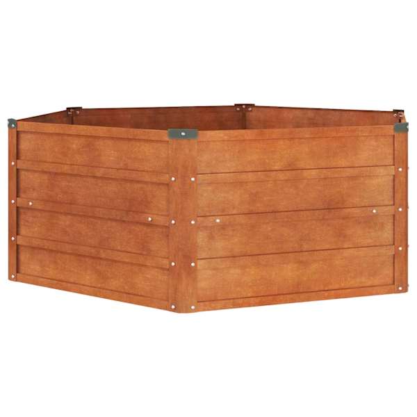 Taimekast 129 × 129 × 45 cm, corten-teras – roostekarva
