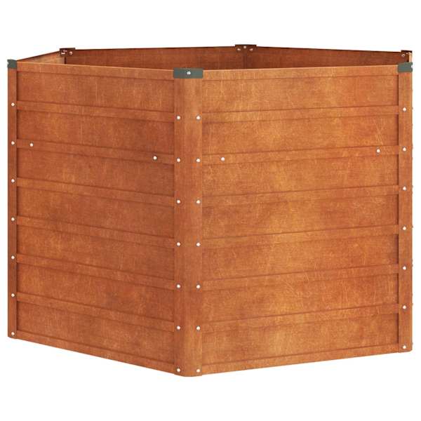 Taimekast 129 × 129 × 77 cm, corten-teras – roostekarva