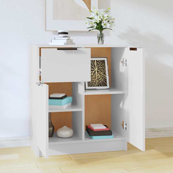 Puhvetkapp valge 60 × 30 × 70 cm, tehispuit