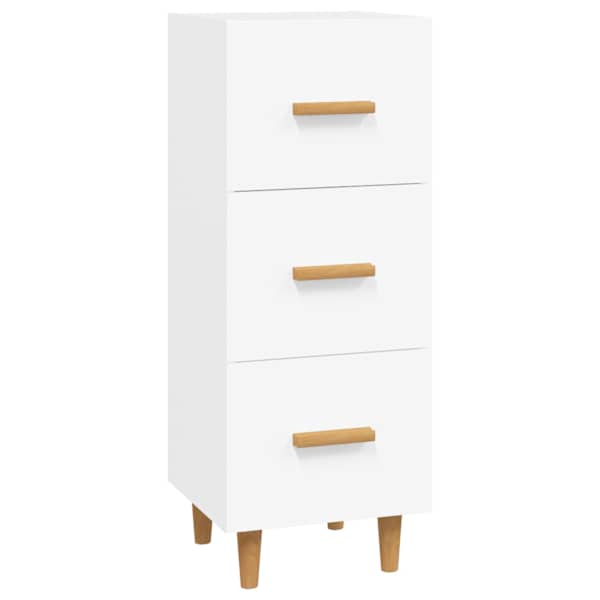 Puhvetkapp, valge, 34,5 × 34 × 90 cm, tehispuit