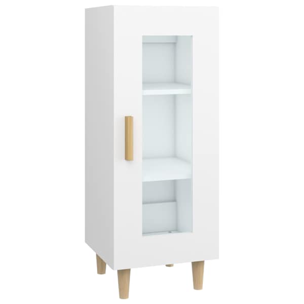 Puhvetkapp, valge, 34,5 × 34 × 90 cm, tehispuit