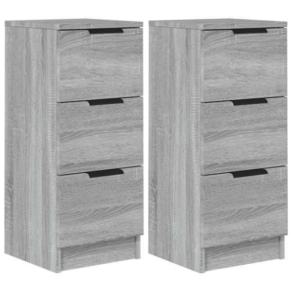 Puhvetkapid 2 tk, hall Sonoma tamm, 30 × 30 × 70 cm, tehispuit