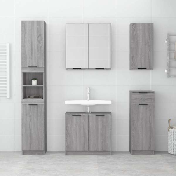 Vannitoakapp, hall Sonoma tamm, 64,5 × 33,5 × 59 cm, tehispuit