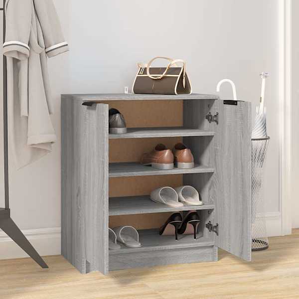 Jalatsikapp, hall Sonoma tamm, 59 × 35 × 70 cm, tehispuit