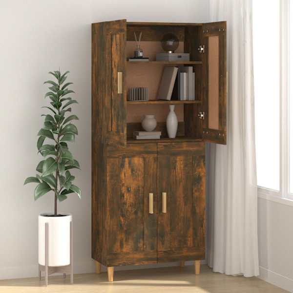 Puhvetkapp, suitsutatud tamm, 69,5 × 34 × 90 cm, tehispuit