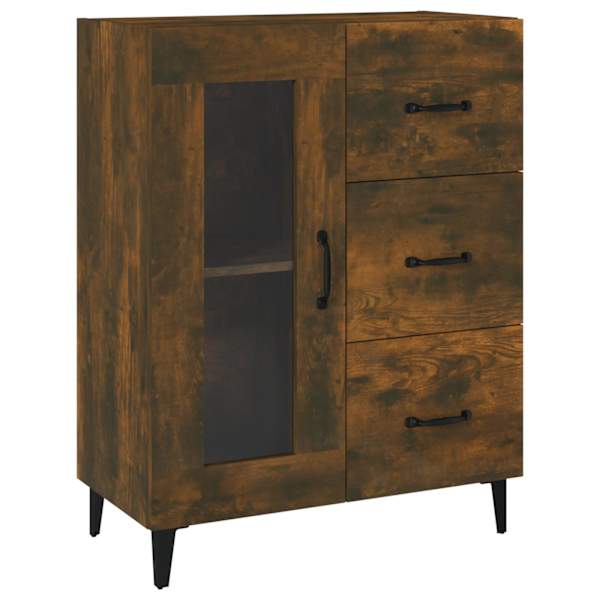 Puhvetkapp, suitsutatud tamm, 69,5 × 34 × 90 cm, tehispuit