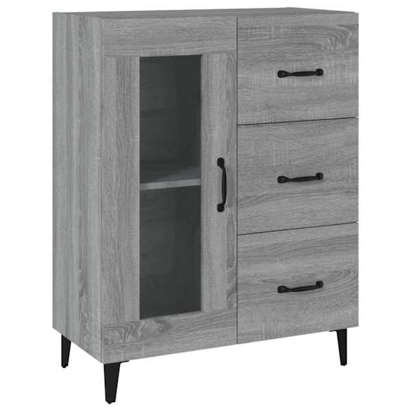 Puhvetkapp, hall, Sonoma tamm, 69,5 × 34 × 90 cm, tehispuit