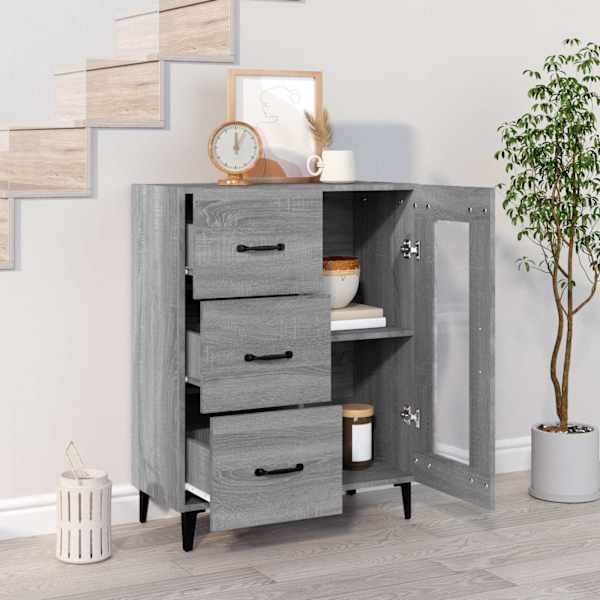 Puhvetkapp, hall, Sonoma tamm, 69,5 × 34 × 90 cm, tehispuit