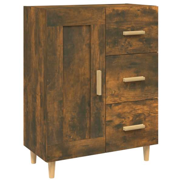 Puhvetkapp, suitsutatud tamm, 69,5 × 34 × 90 cm, tehispuit