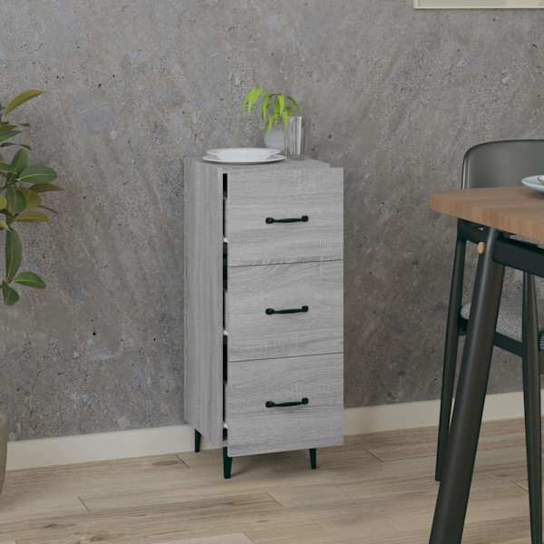 Puhvetkapp, hall Sonoma tamm, 34,5 × 34 × 90 cm, tehispuit