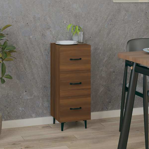 Puhvetkapp, pruun tamm, 34,5 × 34 × 90 cm, tehispuit