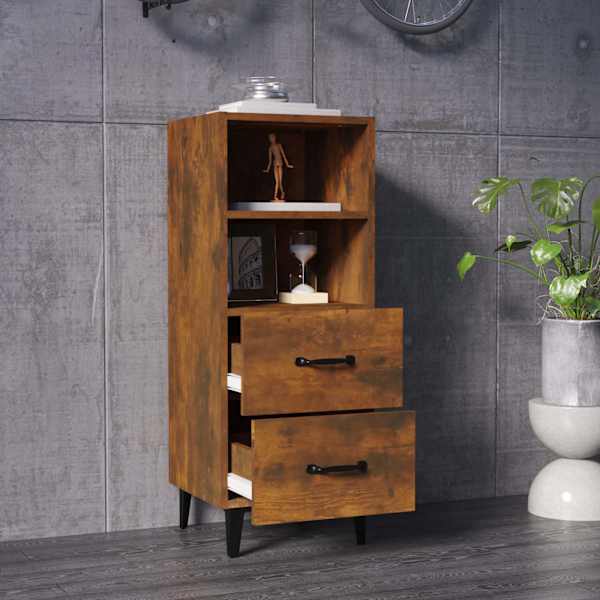 Puhvetkapp, suitsutatud tamm, 34,5 × 34 × 90 cm, tehispuit