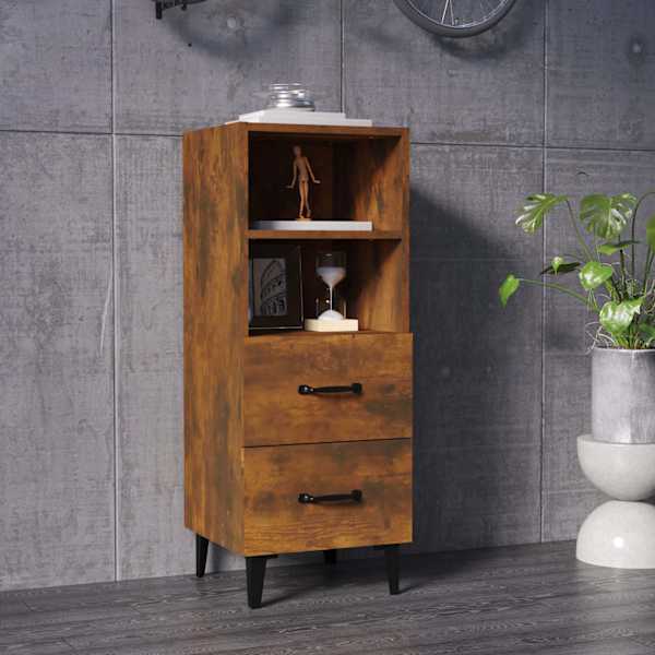 Puhvetkapp, suitsutatud tamm, 34,5 × 34 × 90 cm, tehispuit