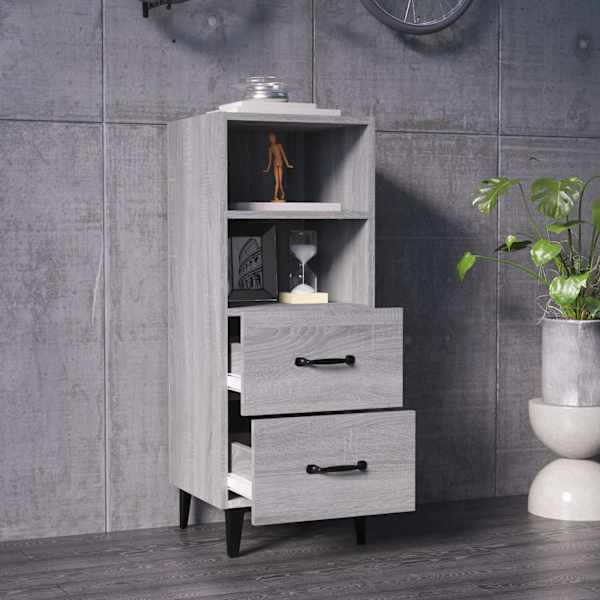 Puhvetkapp, hall Sonoma tamm, 34,5 × 34 × 90 cm, tehispuit