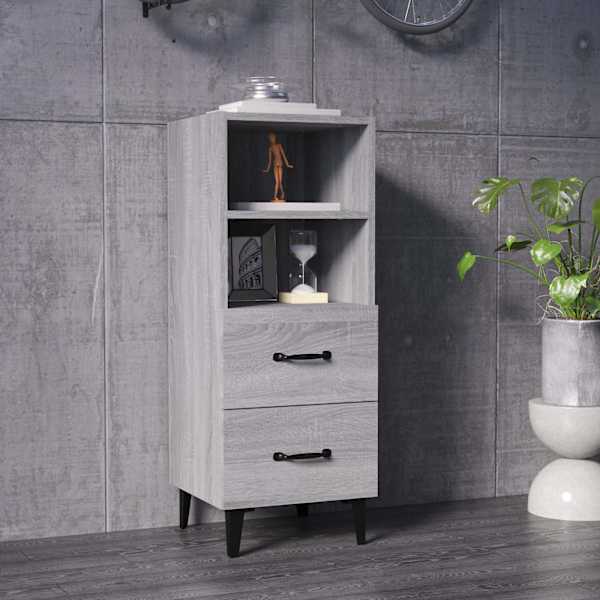Puhvetkapp, hall Sonoma tamm, 34,5 × 34 × 90 cm, tehispuit