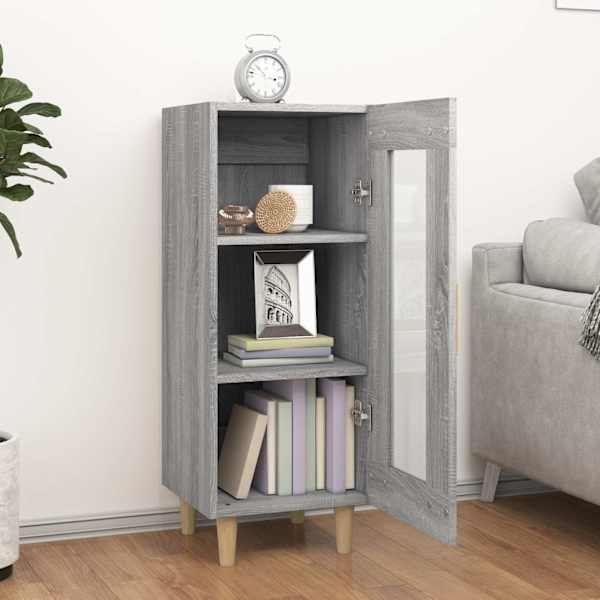 Puhvetkapp, hall Sonoma tamm, 34,5 × 34 × 90 cm, tehispuit