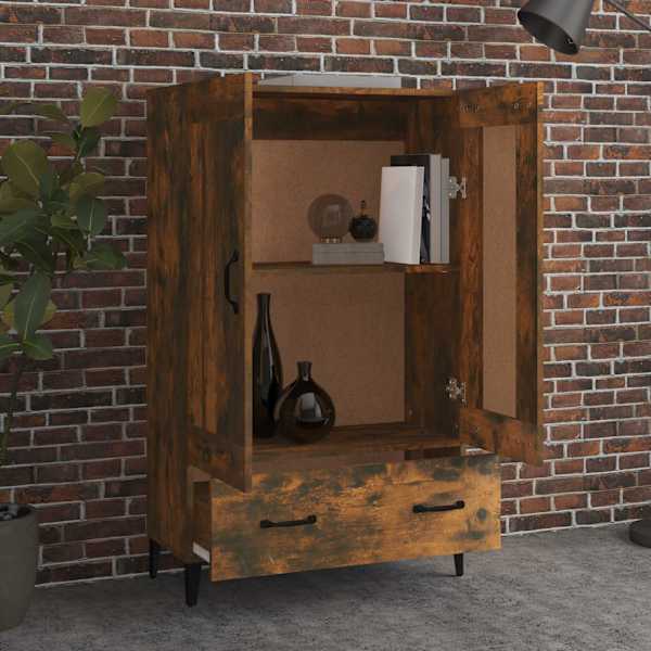 Kõrge kapp, suitsutatud tamm, 70 × 31 × 115 cm, tehispuit