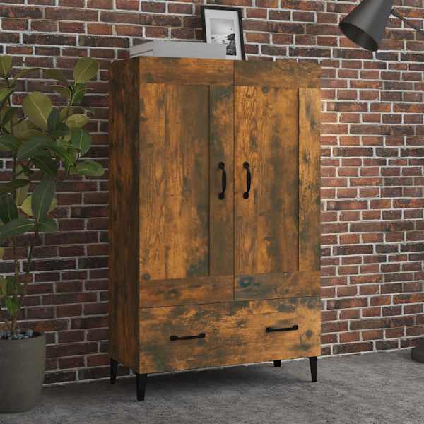 Kõrge kapp, suitsutatud tamm, 70 × 31 × 115 cm, tehispuit