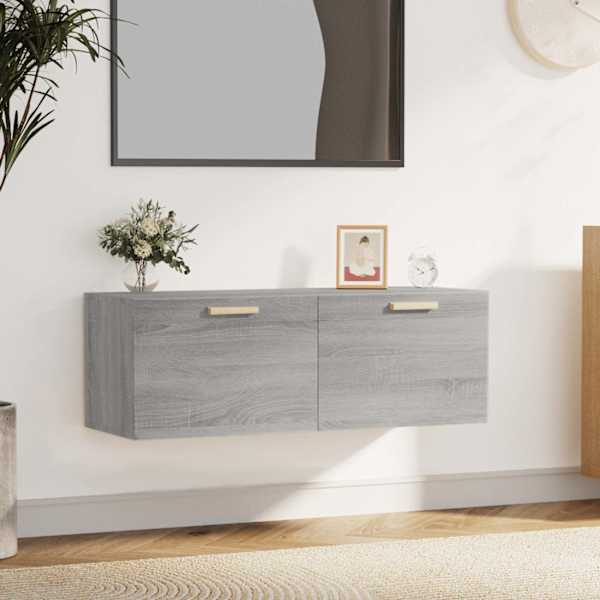 Telerikapp, hall Sonoma tamm, 100 × 36,5 × 35 cm, tehispuit