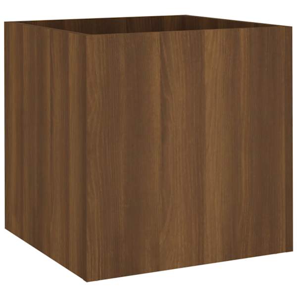 Taimekast 40 × 40 × 40 cm, tehispuit – pruun tamm
