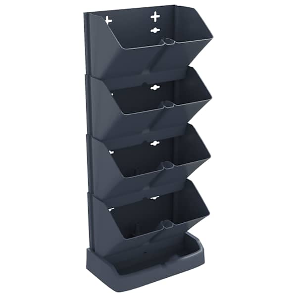 Taimekast 19,5 × 11 × 47,5 cm, polüpropüleen – antratsiithall – 4 tk