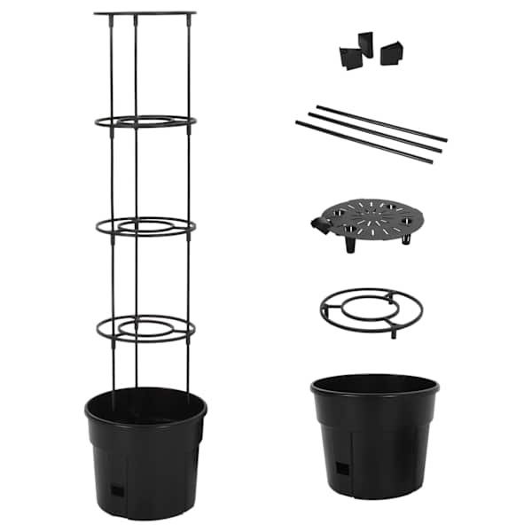 Lillepott Ø 29,5 × 115 cm, polüpropüleen – antratsiithall
