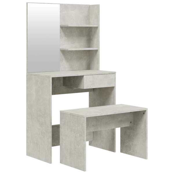 Tualettlaua komplekt, betoonhall, 74,5 × 40 × 141 cm
