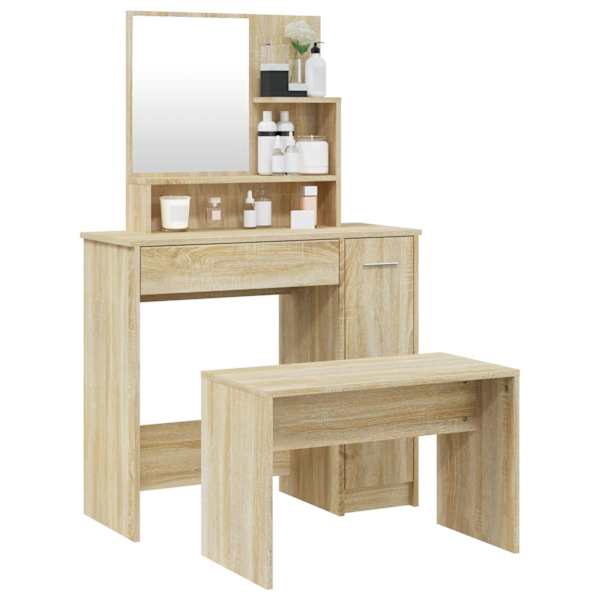 Tualettlaua komplekt, Sonoma tamm, 86,5 × 35 × 136 cm