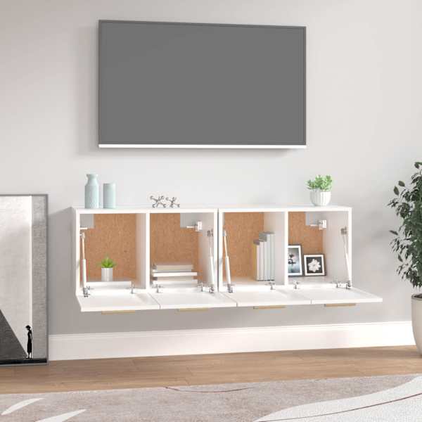 Seinakapid, 2 tk, valge, 60 × 36,5 × 35 cm, tehispuit