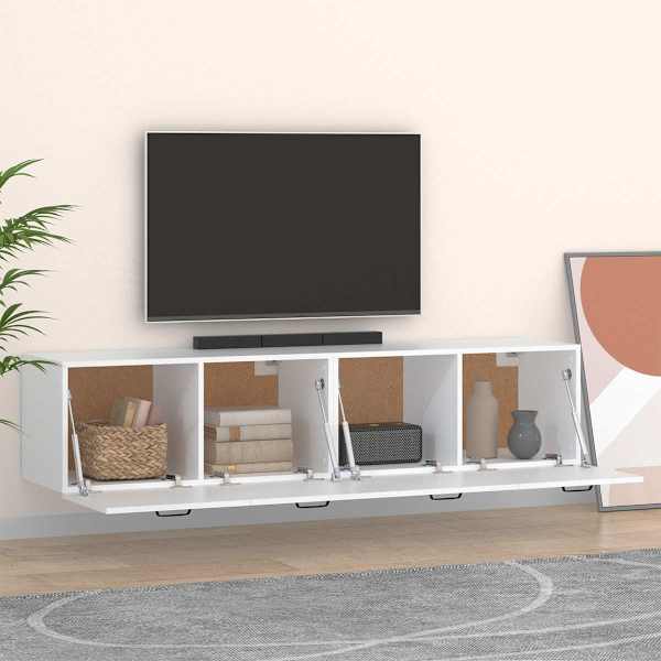 Seinakapid, 2 tk, valge, 60 × 36,5 × 35 cm, tehispuit