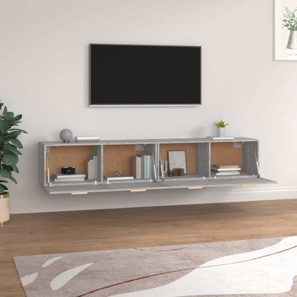 Seinakapid 2 tk, hall Sonoma tamm 100 × 36,5 × 35 cm tehispuit