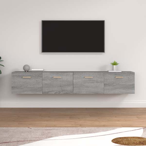 Seinakapid 2 tk, hall Sonoma tamm 100 × 36,5 × 35 cm tehispuit