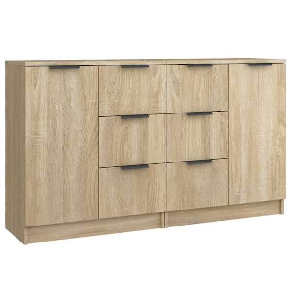 Puhvetkapid 2 tk, Sonoma tamm, 60 × 30 × 70 cm, tehispuit