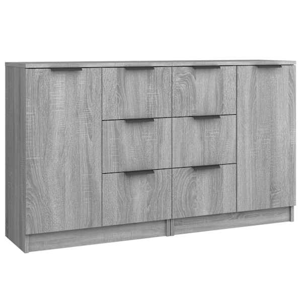 Puhvetkapid 2 tk, hall Sonoma tamm, 60 × 30 × 70 cm, tehispuit