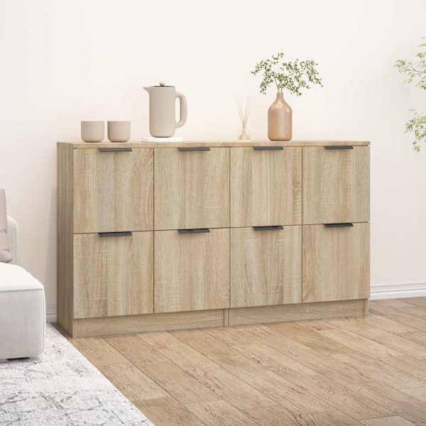 Puhvetkapid 2 tk, Sonoma tamm, 60 × 30 × 70 cm, tehispuit