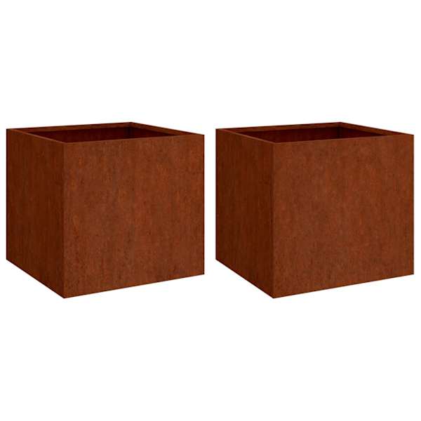 Taimekast 32 × 30 × 29 cm, corten-teras – roostekarva – 2 tk