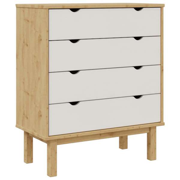 Sahtlitega kapp "OTTA", pruun ja hall, 76,5 × 39,5 × 90 cm, mänd