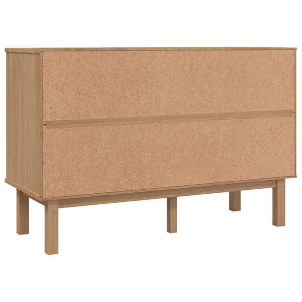 Sahtlitega kapp "OTTA", pruun ja valge, 111 × 43 × 73,5 cm, mänd