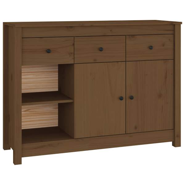 Puhvetkapp, meepruun, 100 × 35 × 74cm, täismännipuit
