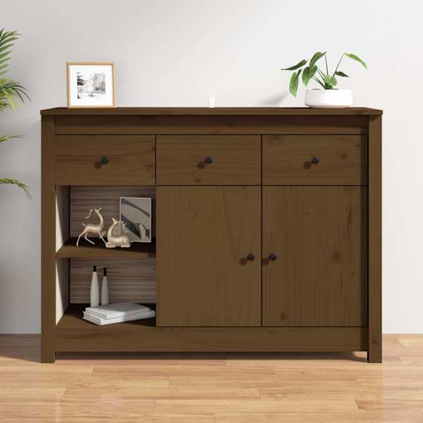 Puhvetkapp, meepruun, 100 × 35 × 74cm, täismännipuit