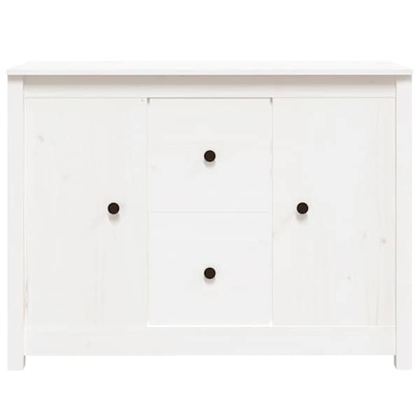 Puhvetkapp, valge, 100 × 35 × 74 cm, männipuit