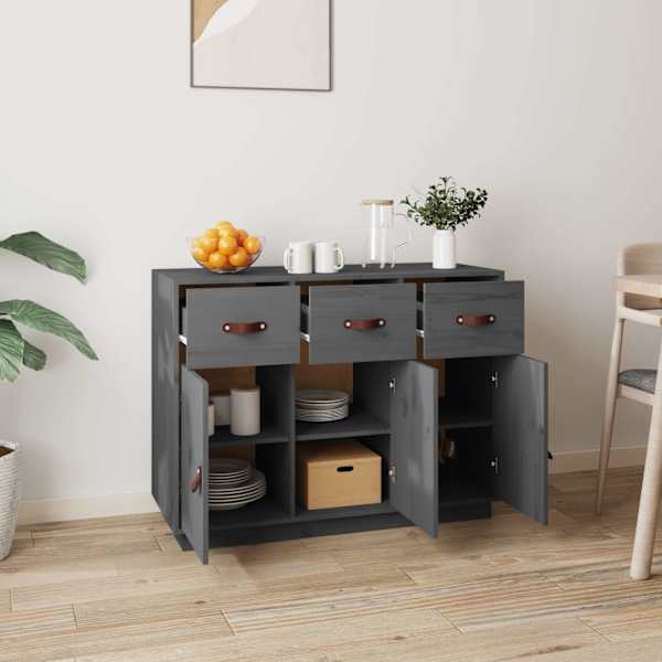 Puhvetkapp, hall, 100 × 40 × 75 cm, täismännipuit