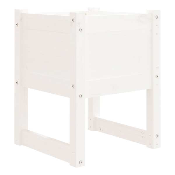 Taimekast 40 × 40 × 52,5 cm, täismännipuit – valge