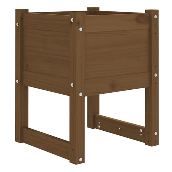 Taimekast 40 × 40 × 52,5 cm, täismännipuit – meepruun