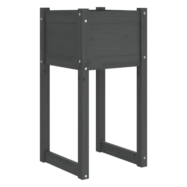 Taimekast 40 × 40 × 81 cm, täismännipuit – hall