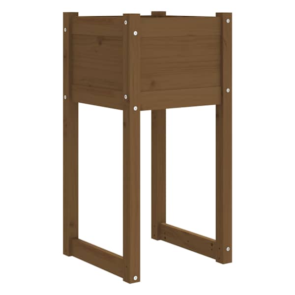 Taimekast 40 × 40 × 81 cm, täismännipuit – meepruun