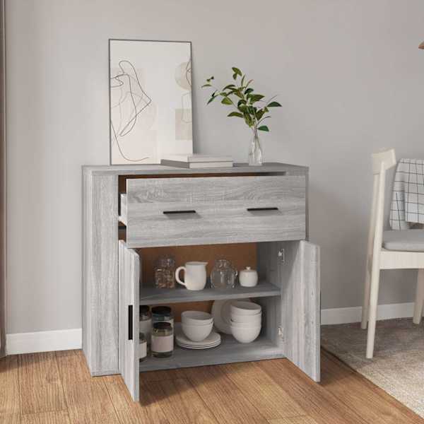 Puhvetkapp, hall Sonoma tamm, 80 × 33 × 70 cm, tehispuit