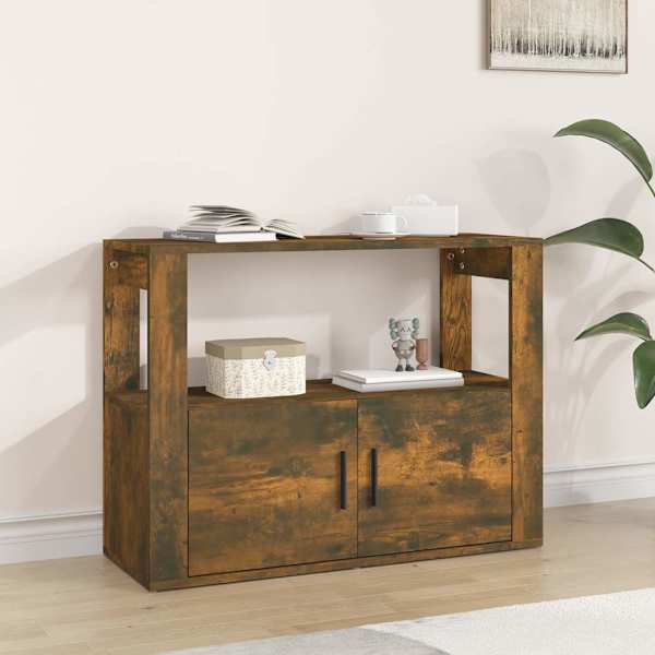 Puhvetkapp, suitsutatud tamm, 80 × 30 × 60 cm, tehispuit